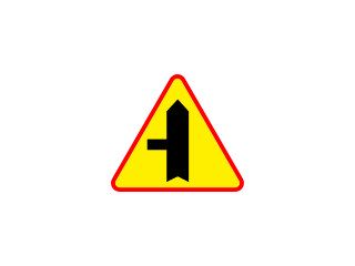 A-6c: skrzyżowanie z drogą podporządkowaną występującą po lewej stronie