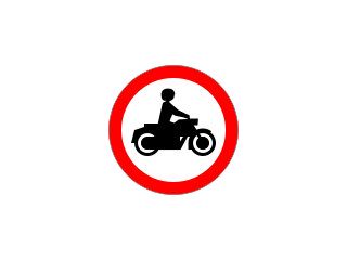 B-4: zakaz wjazdu motocykli